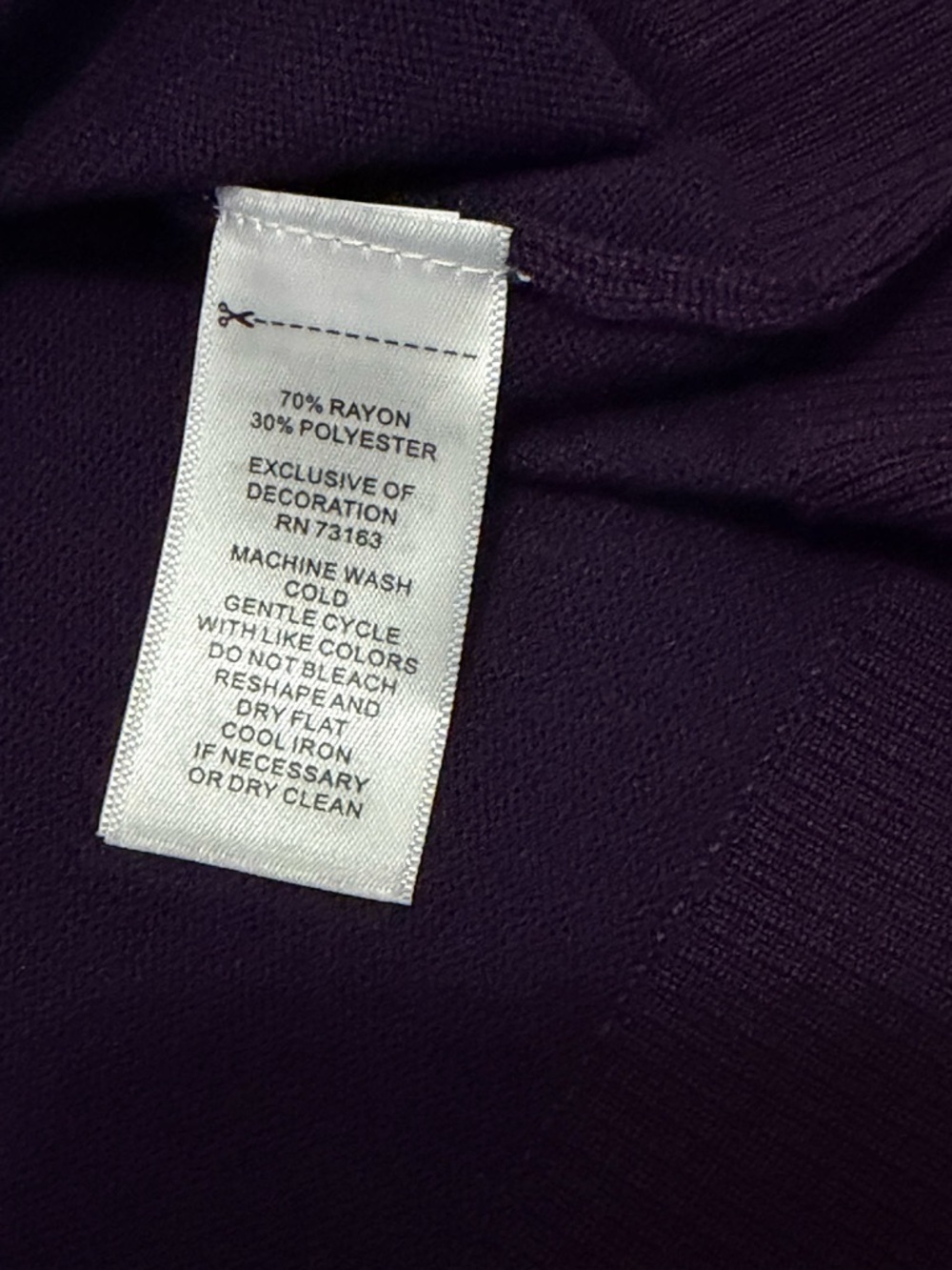 Cable & Gauge Purple Lace-Trim Crew Neck Sweater - Picture 5 of 7